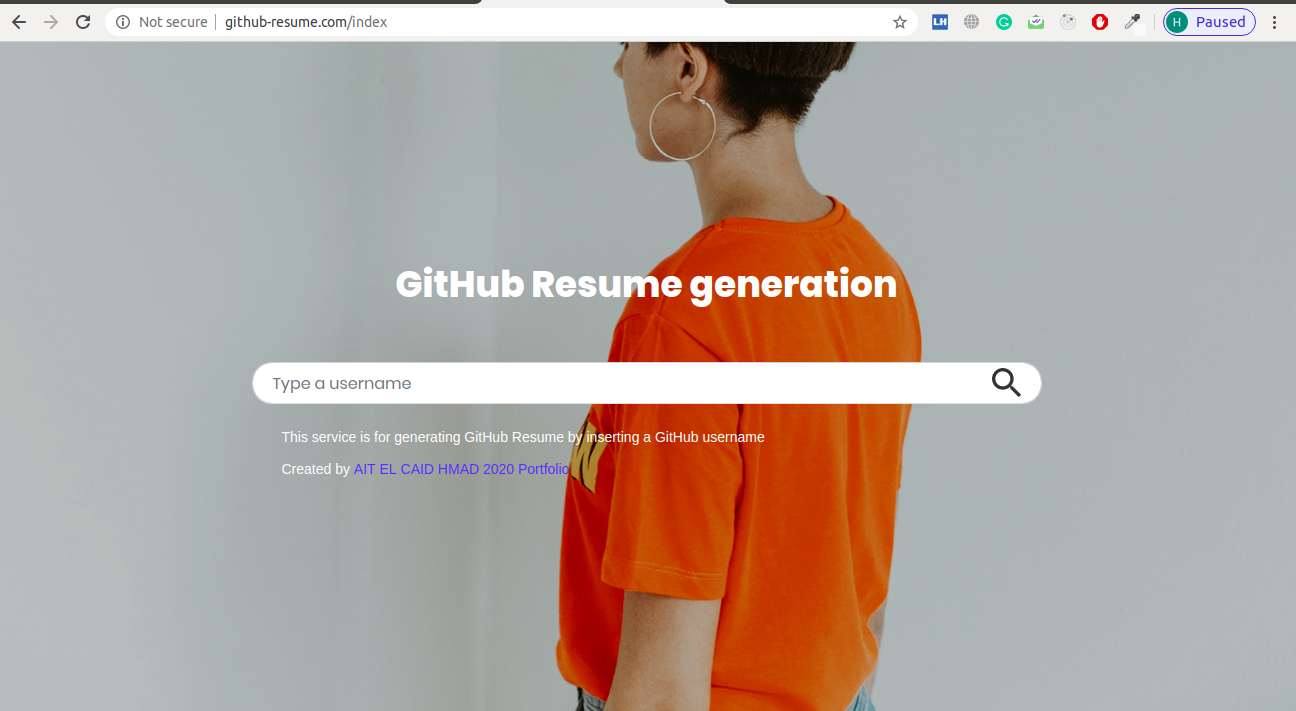 GitHub Resume Generator